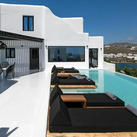 Magnificent Mykonos Rikei 5 Bedrooms Unique Aegean Sea Views Private Infinity Pool Outdoor Jacuzzi Psarou * Psarou (Mykonos)